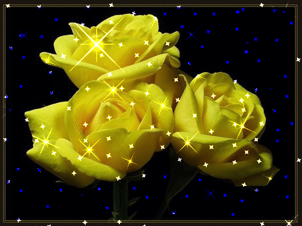 Открытки с желтыми розами скачать. Анимационные открытки с желтыми розами.