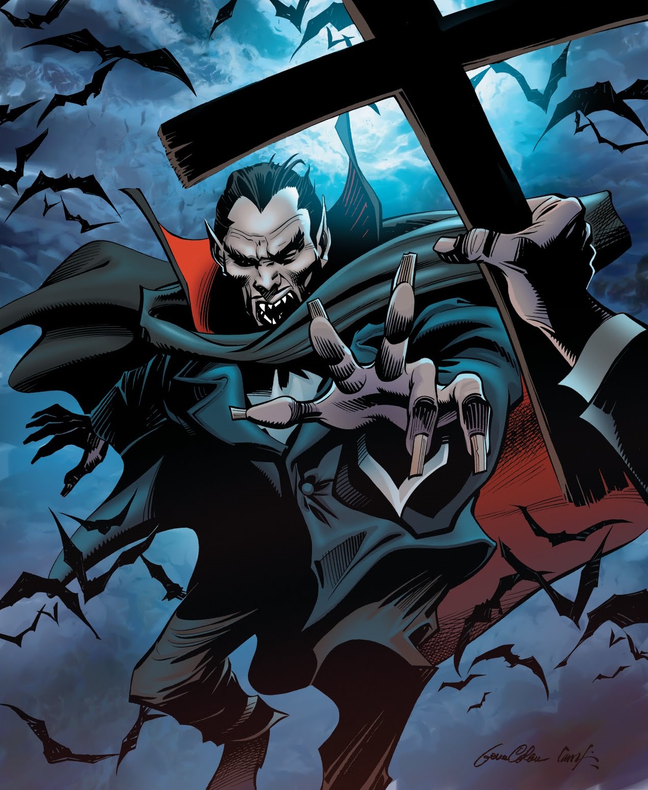 Открытки с Дракулой из комиксов Вселенной Марвел скачать бесплатно.