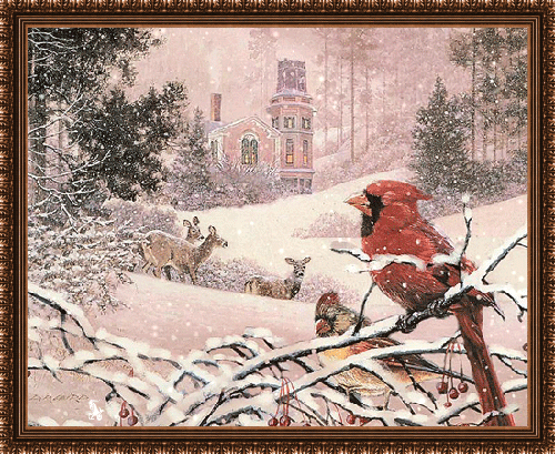 Открытки с зимним лесом скачать бесплатно. Открытки с зимним лесом gif.