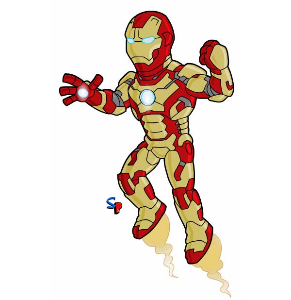 Открытки с Железным Человек с анимациями. Открытки с Железным Человек для детей.