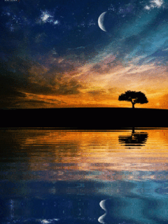 Открытки с озёрами с анимациями. Открытки с озёрами скачать.