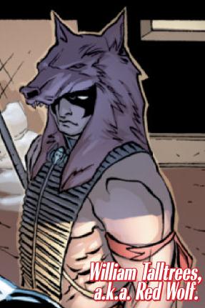 Открытки с Красным Волком индейцем супергероем из комиксов. 