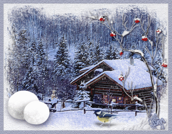 Открытки с домиком в лесу скачать бесплатно. Открытки с домиком в лесу gif.