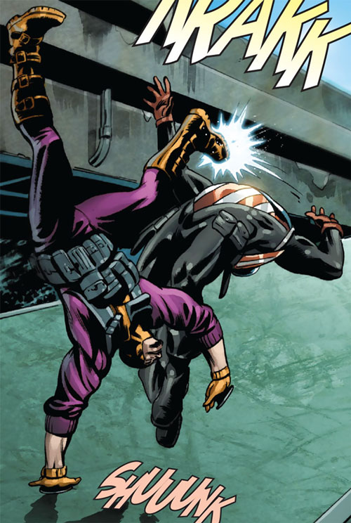 Открытки с Батроком - Прыгуном врагом Капитана Америки из комиксов.