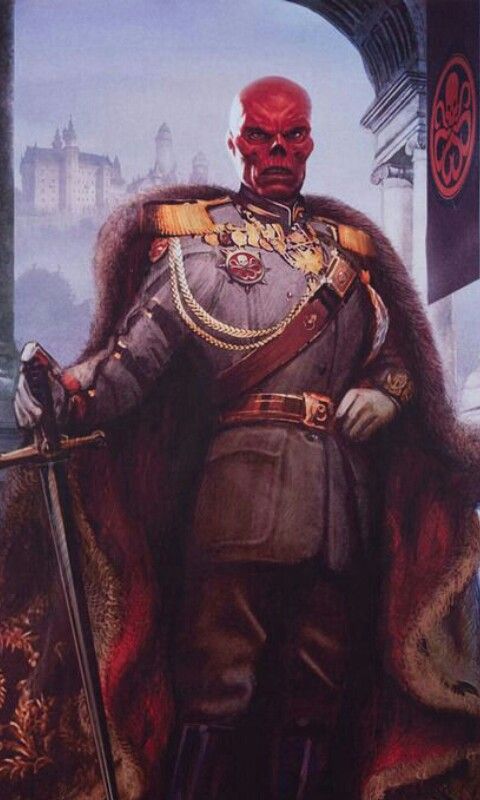 Открытки с Красным Черепом Иоганном Шмидтом из комиксов Марвел.