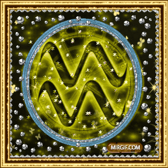 Скачать бесплатно открытки знак зодиака Водолей с анимациями.