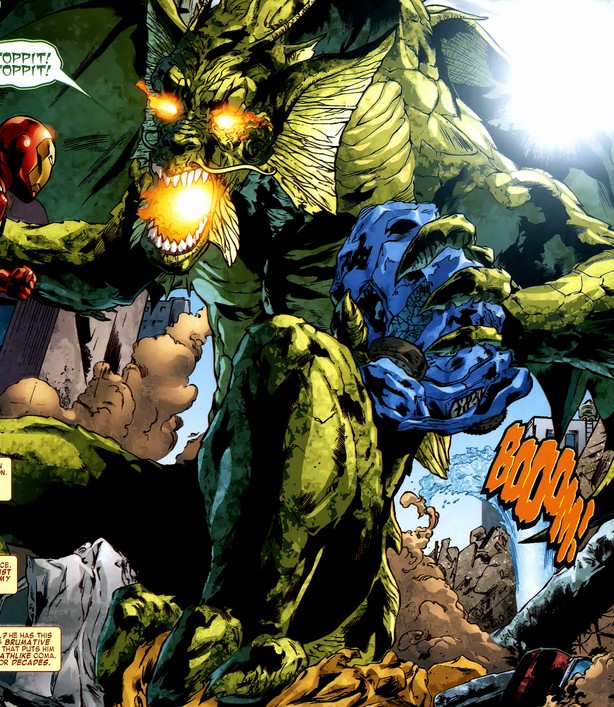 Открытки с Фин Фанг Фумом водным монстром из комиксов Марвел.