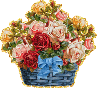 Открытки с розами в корзине скачать бесплатно. Открытки с розами в корзине gif.