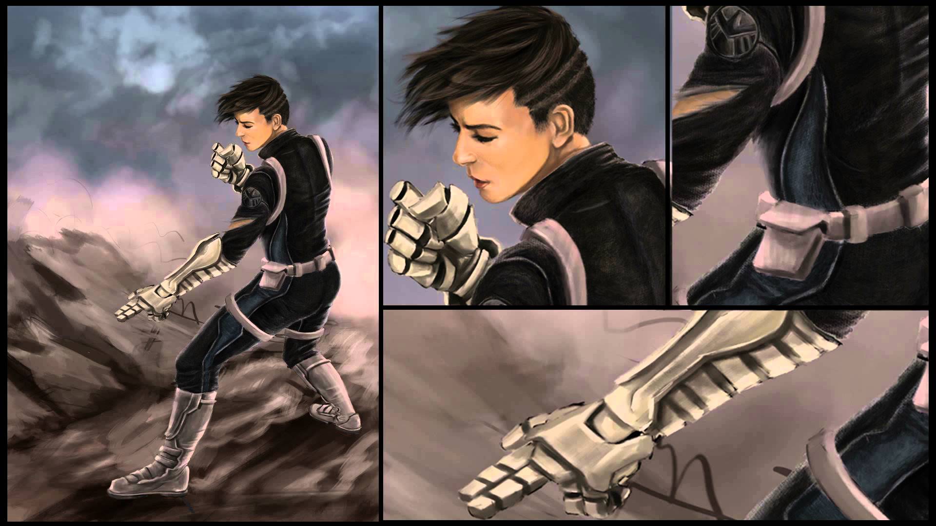 Открытки с Землетрясением Дейзи Джонсон из комиксов Марвел. 