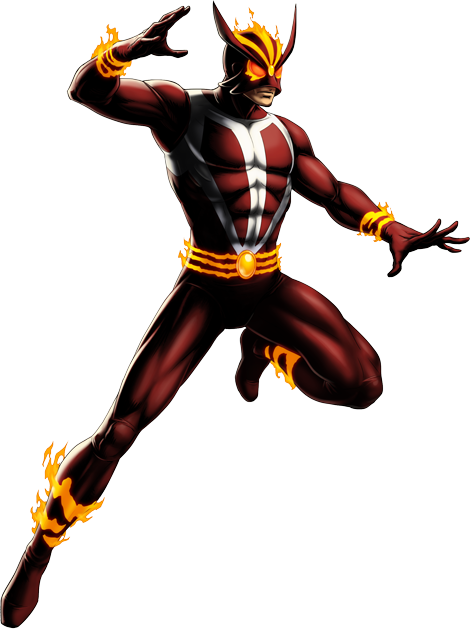 Открытки с Санфайером персонажем из комиксов Вселенной Марвел.