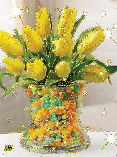 Открытки с желтыми тюльпанами красивые. Открытки с желтыми тюльпанами с анима...