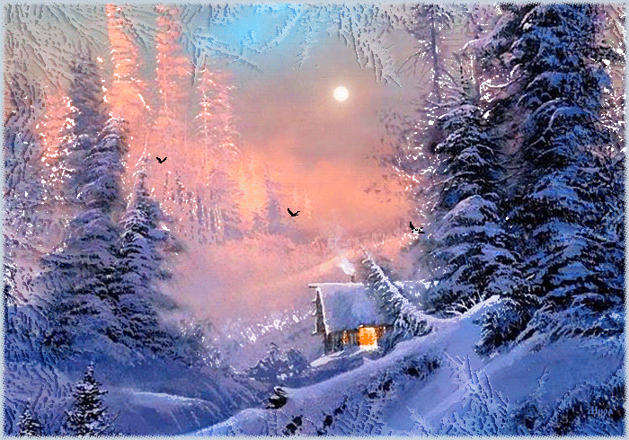 Открытки с домиком в лесу скачать бесплатно. Открытки с домиком в лесу gif.