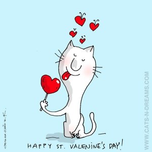 Поздравительные открытки на день святого Валентина с сердечками для любимых