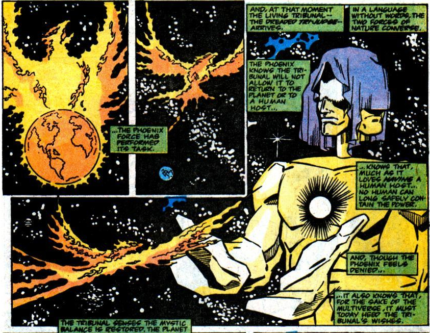 Открытки с Живым Трибуналом суперзлодеем из комиксов Марвел.