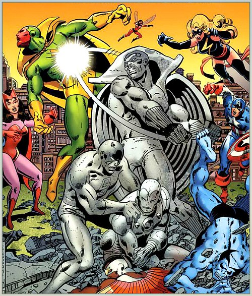 Открытки с Серой Горгульей суперзлодеем из комиксов Марвел. 