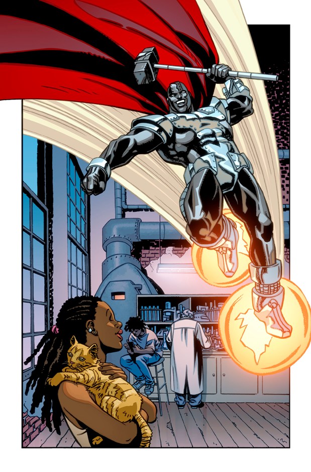 Открытки со Сталью по комиксам Вселенной ДС скачать бесплатно.