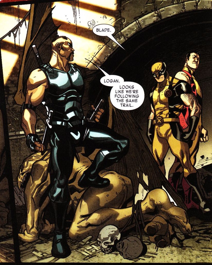 Открытки с Блэйдом из комиксов Вселенной марвел скачать бесплатно.