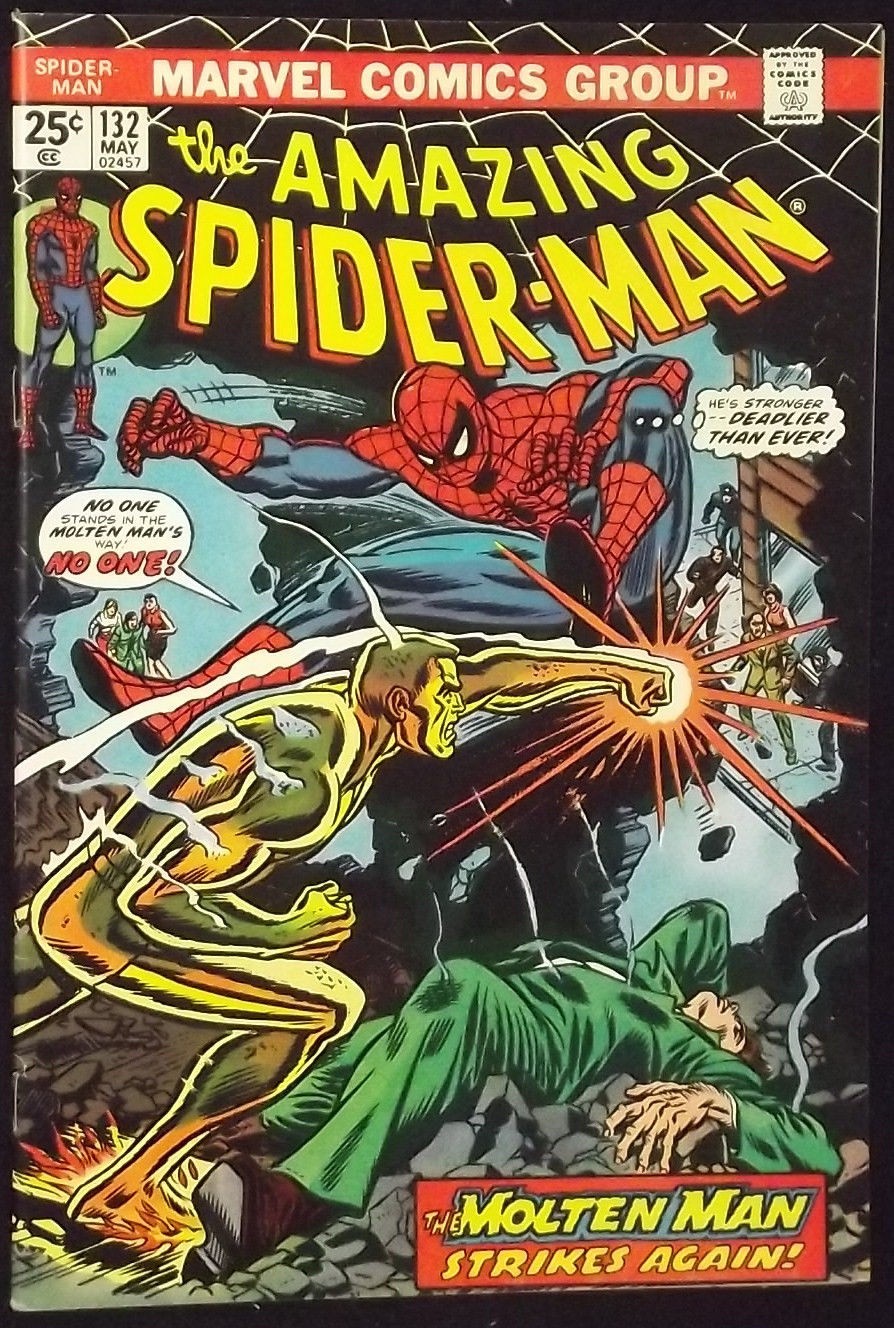 Открытки с Расплавленным Человеком из комиксов Вселенной Марвел.