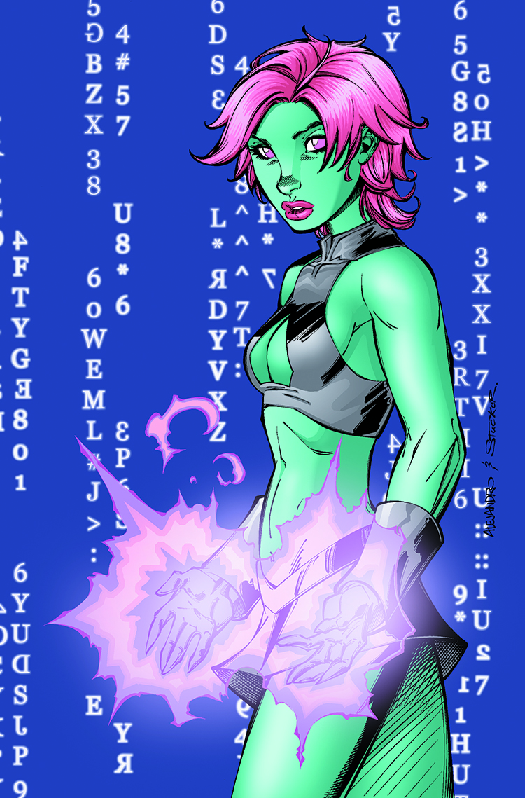 Открытки с Индиго из комиксов Вселенной ДС скачать бесплатно.