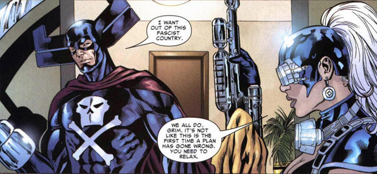 Открытки с Гримом Жнецом злодеем из комиксов Вселенной Марвел.