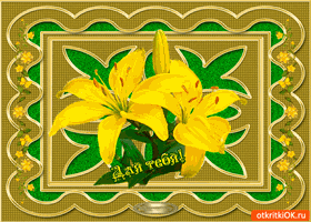 Открытки с желтыми лилиями gif. Открытки с желтыми лилиями скачать.