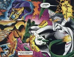 Открытки с Живым Трибуналом суперзлодеем из комиксов Марвел.