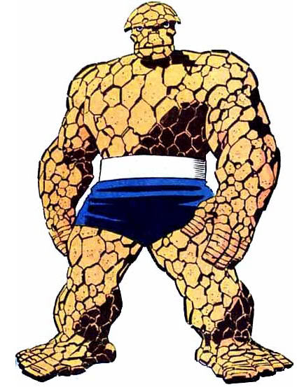 Открытки с Существом из Фантастической Четверки Вселенной Марвел.