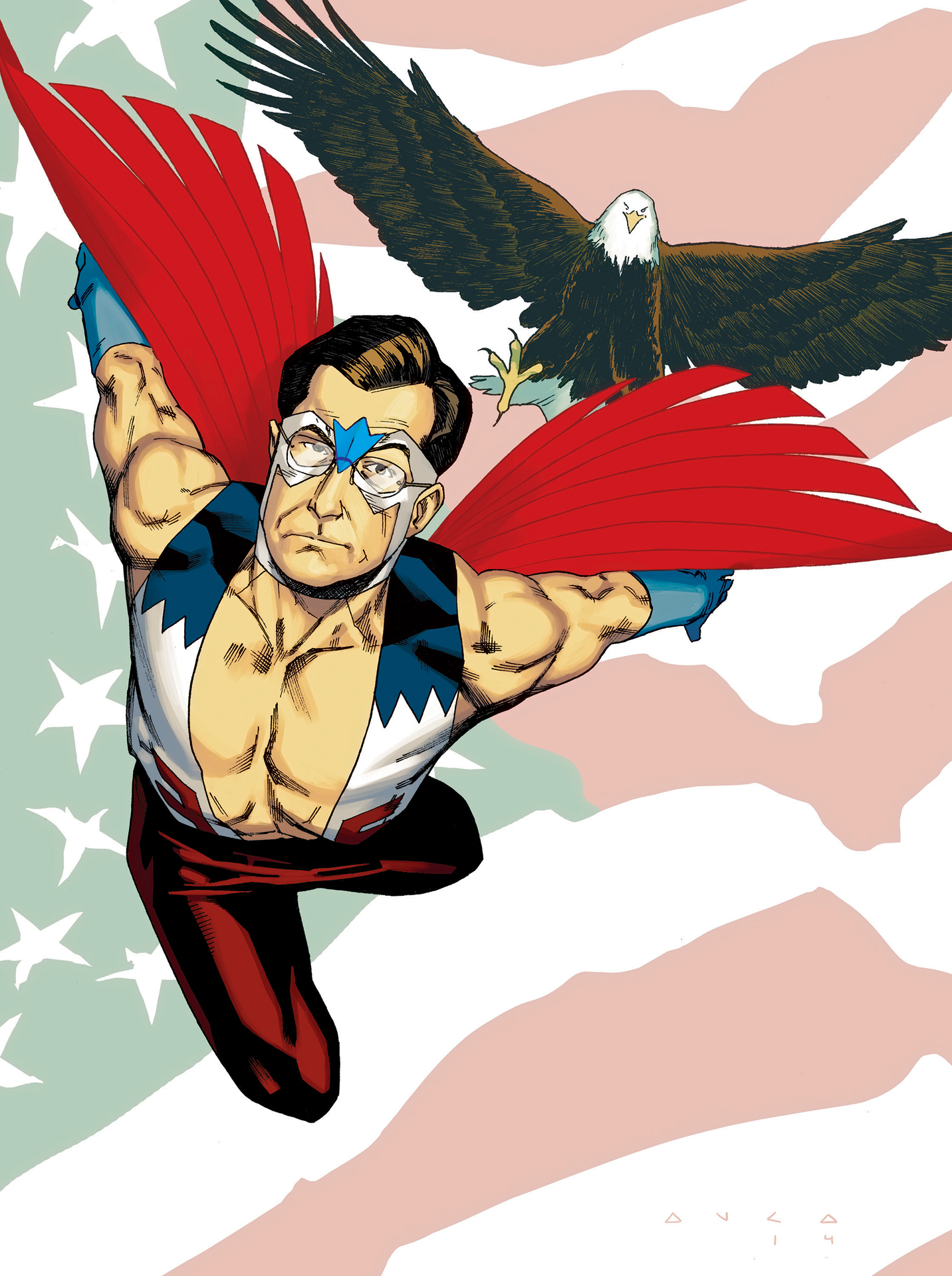 Открытки с Соколом из комиксов про Капитана Америку от Марвел.