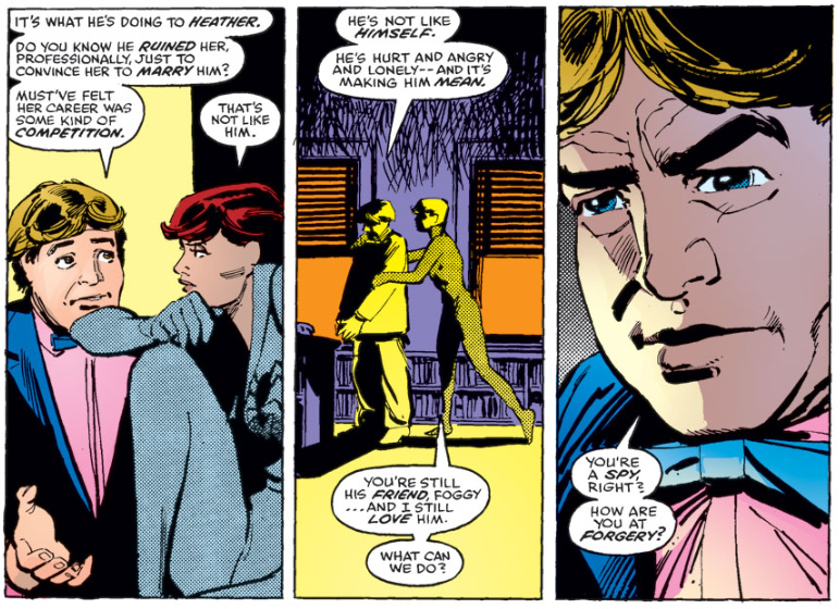 Открытки с Фрэнклином Фогги Нельсоном из комиксов от Марвел.