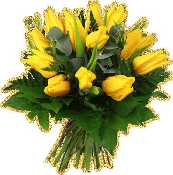 Открытки с желтыми тюльпанами красивые. Открытки с желтыми тюльпанами с анима...