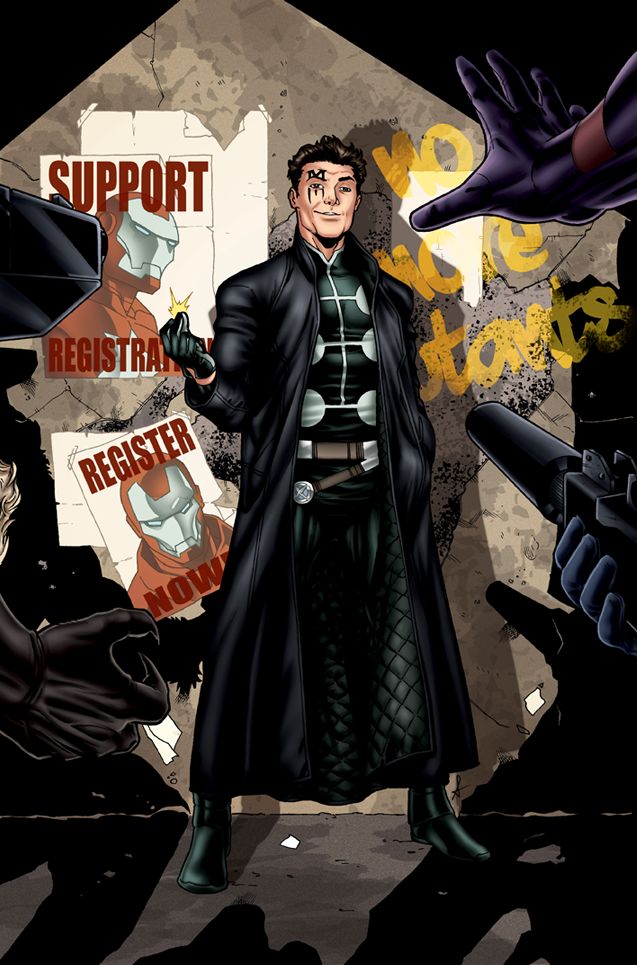 Открытки с Множителем Джеймсом Мэдроксом из комиксов Марвел.