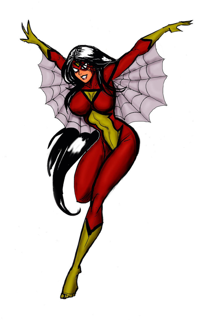 Открытки с Женщиной Пауком из комиксов Вселенной Марвел скачать.