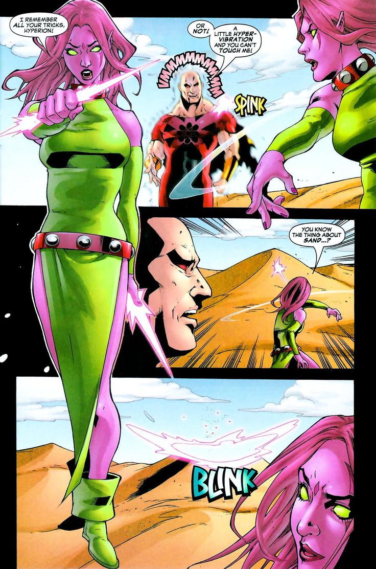 Открытки с Блинк из Людей Икс от комиксов Марвел скачать бесплатно.
