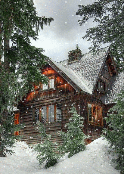 Открытки с домиком в лесу скачать бесплатно. Открытки с домиком в лесу gif.