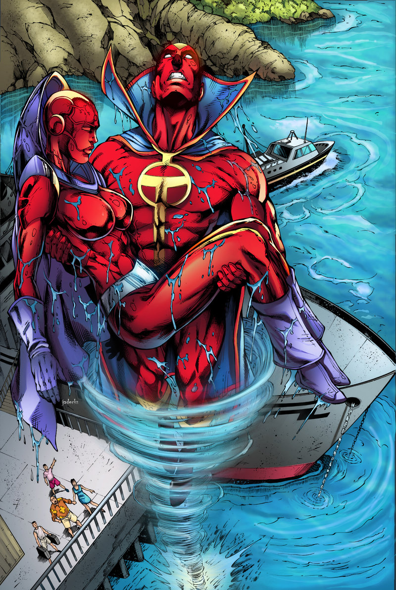 Открытки с Красным Торнадо скачать бесплатно по комиксам ДС.