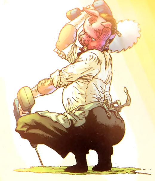 Открытки с Профессором Пигом по комиксам ДС скачать бесплатно.