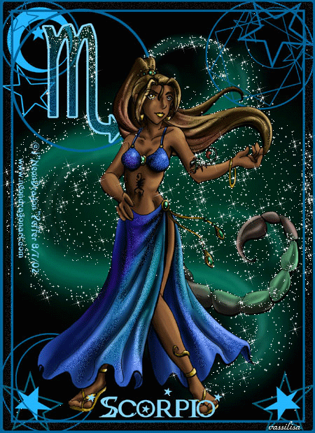 Анимационные Открытки знак зодиака Скорпион. скачать бесплатно.