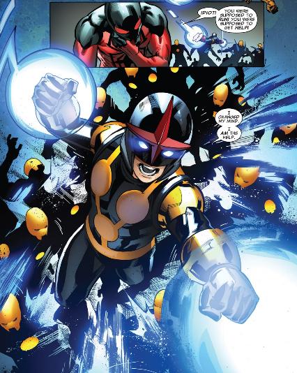 Открытки с Новой Ричардом Райдером из комиксов Вселенной Марвел.