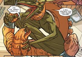 Открытки со Стегроном злодеем из комиксов Вселенной Марвел. 