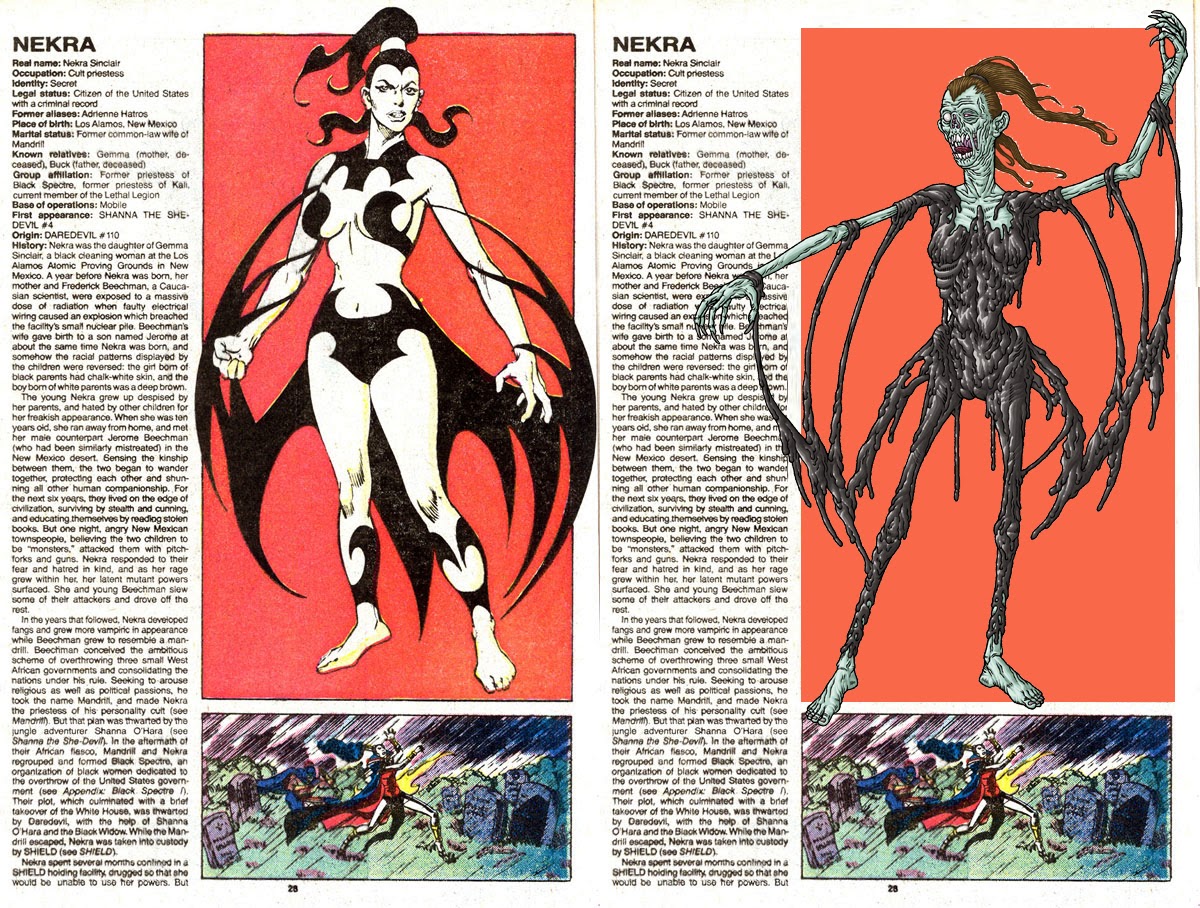 Открытки с Некрой Синклейр из комиксов Вселенной Марвел.    