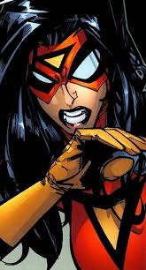 Открытки с Женщиной Пауком из комиксов Вселенной Марвел скачать.