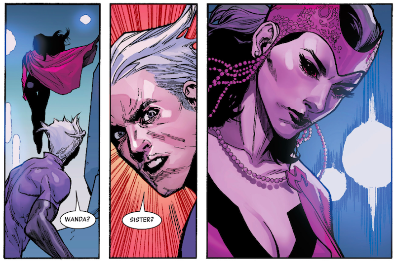 Открытки с Алой Ведьмой из комиксов Вселенной Марвел скачать.