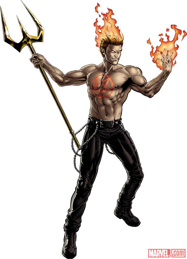 Открытки с Хеллстормом из комиксов Вселенной Марвел скачать.