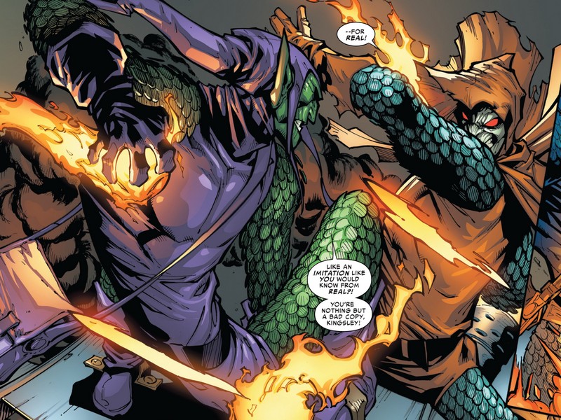 Открытки с Филом Урихом врагом Человека Паука из комиксов Марвел.