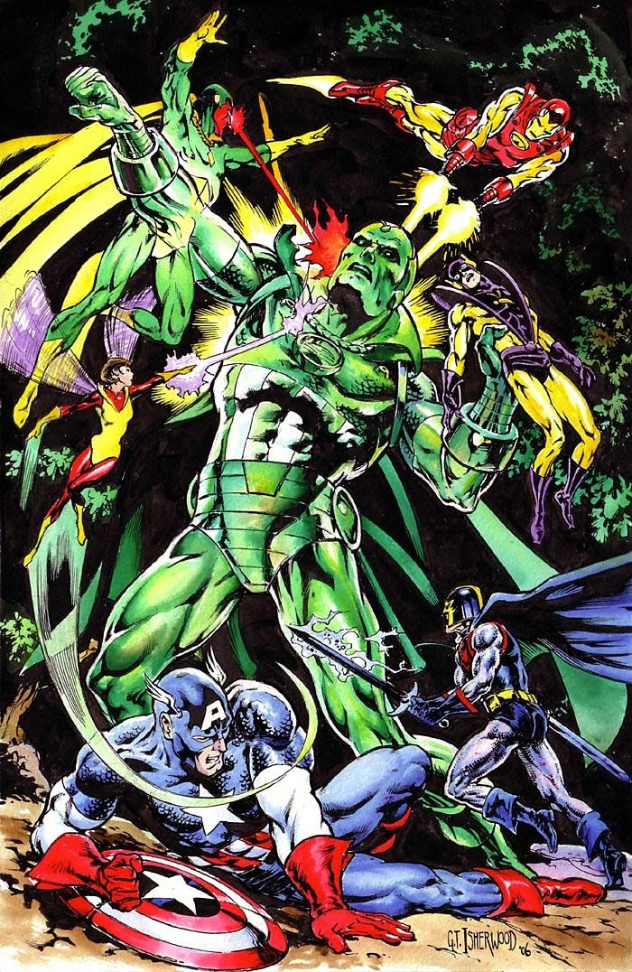 Открытки с Супер - Адаптоидом врагом Тора из комиксов Марвел.