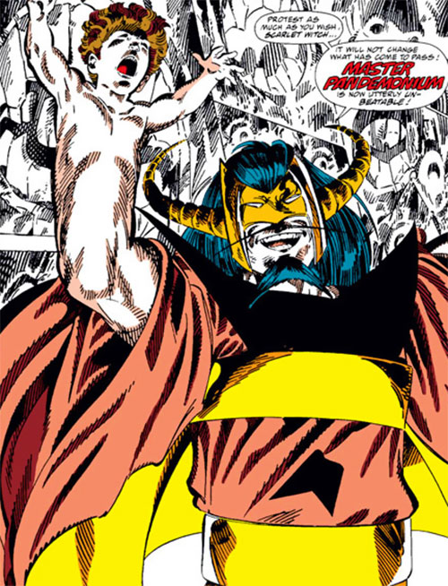 Открытки с Мастером Пандемониумом из комиксов Вселенной Марвел.