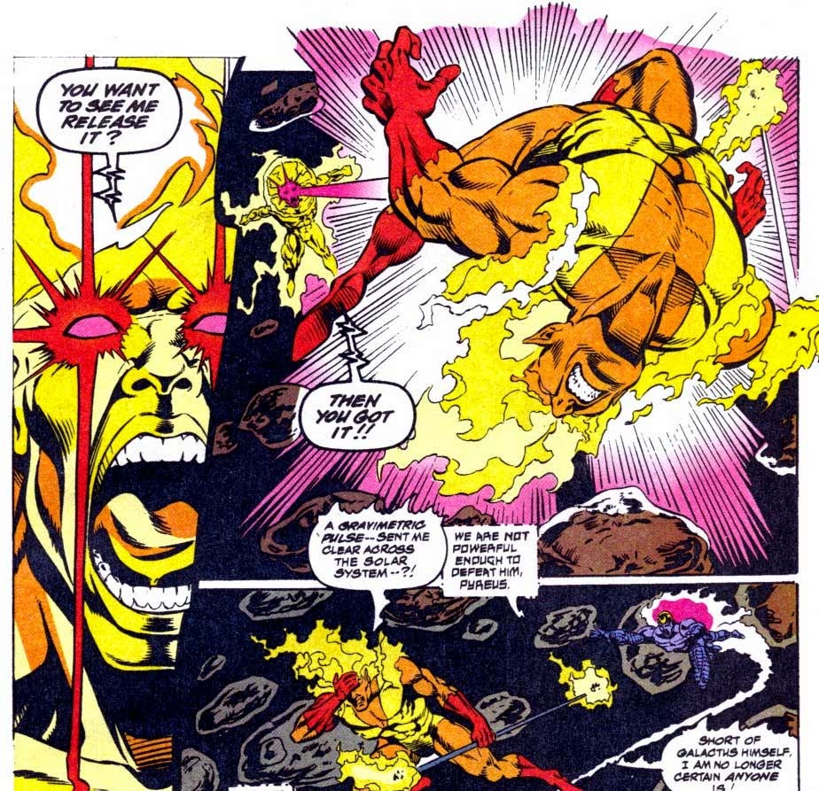 Открытки с Огненным Лордом из комиксов Вселенной Марвел скачать.