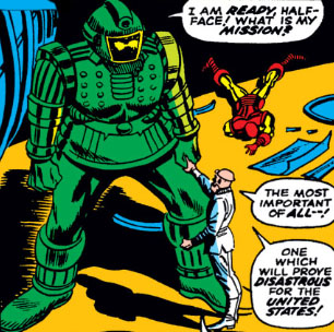 Открытки с Титановым Человеком врагом Железного Человека из комиксов.