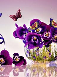 Открытки с фиолетовыми анютиными глазками скачать бесплатно.