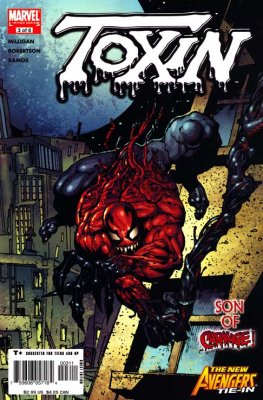 Открытки с Токсином врагом Человека Паука из комиксов Марвел.